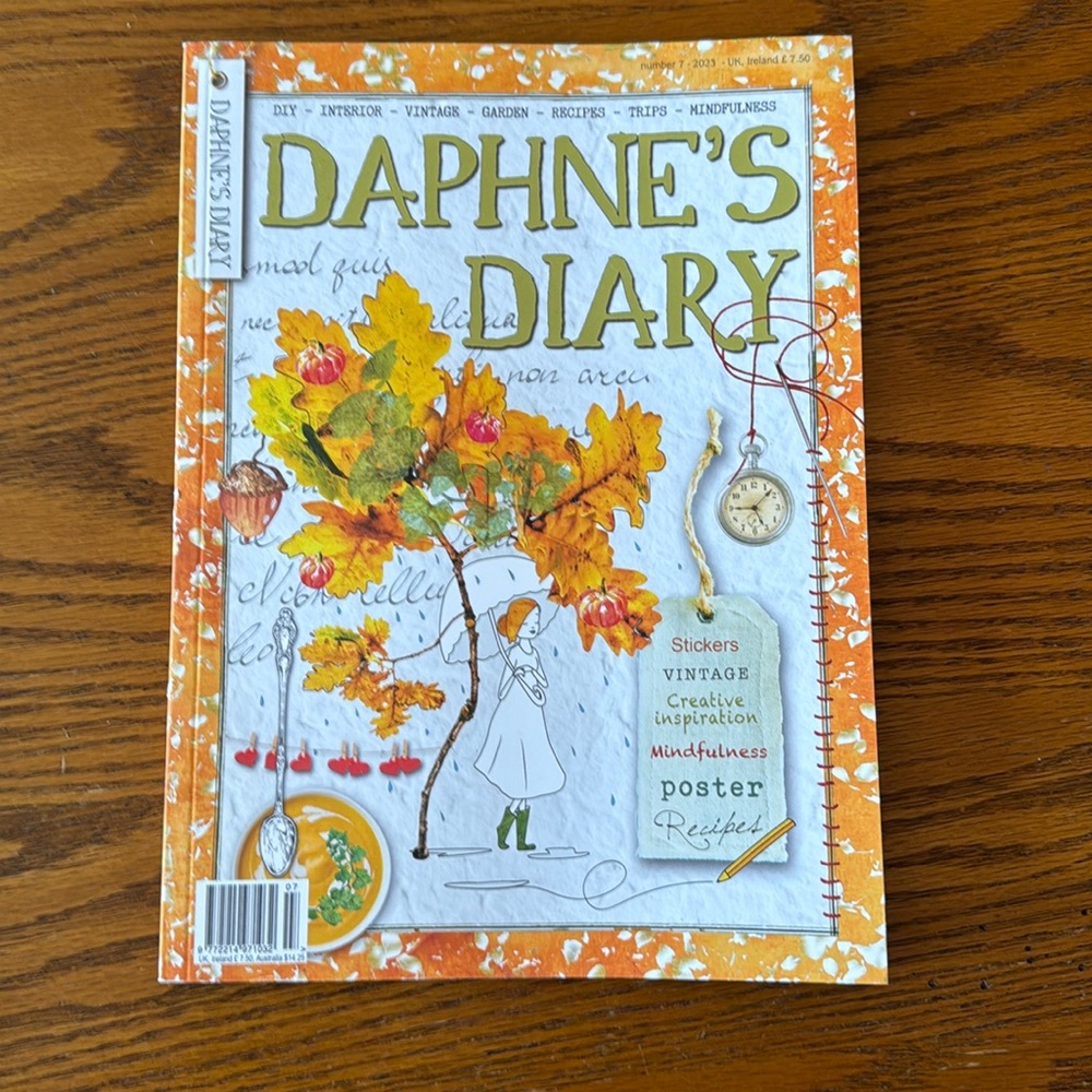 Daphne's Diary Number  7 2023 DIY Poster VINTAGE Stickers RECIPES Mindfullness